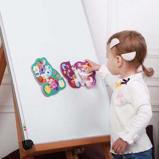 Magnetic baby puzzle «Сow-Сat»