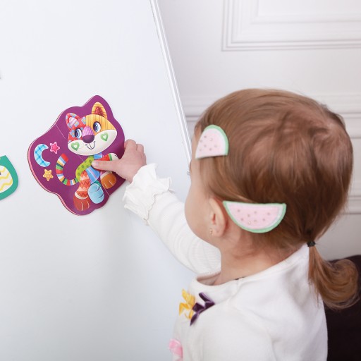Magnetic baby puzzle «Сow-Сat»