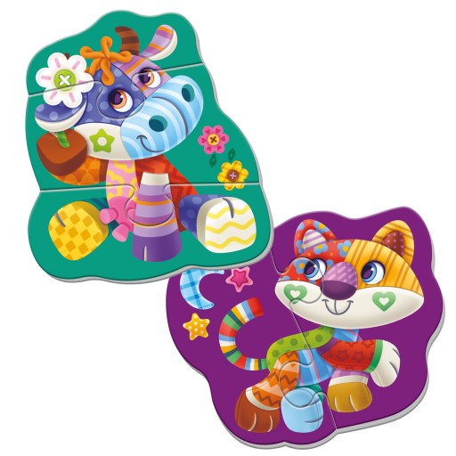 Magnetic baby puzzle «Сow-Сat»